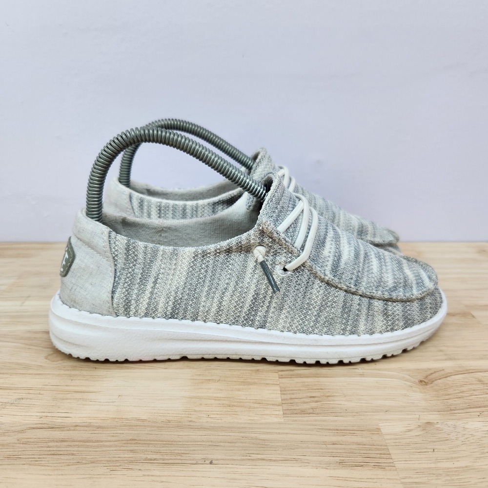 Hey Dude Wendy Sox Glavier Grey Womens Size 6 Shoes